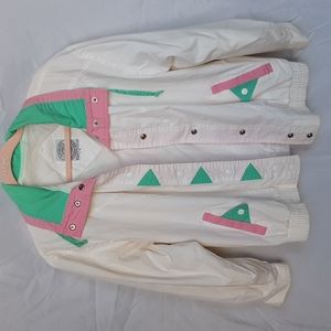 Retro 'be in the current seen' jacket. Size small